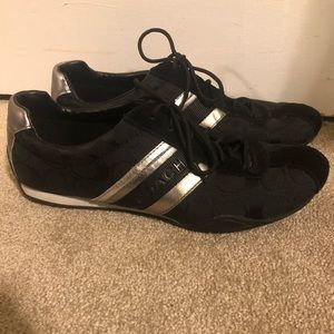 Black and SilverCoach Sneakers Shoes